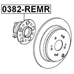 Moyeu de roue arrière FEBEST 0382-REMR pour HONDA, ACURA 42200-STK-951 FEBEST
