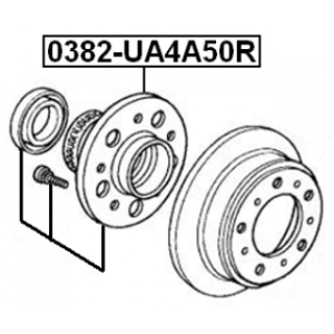 Moyeu de roue arrière FEBEST 0382-UA4A50R pour HONDA, ACURA 42200-S7A-008 FEBEST