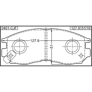 Kit de plaquettes de frein avant FEBEST 0401-CJF pour MITSUBISHI et plus encore... FEBEST