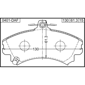 Kit de plaquettes de frein avant FEBEST 0401-DAF pour MITSUBISHI, VOLVO 4605A734 FEBEST