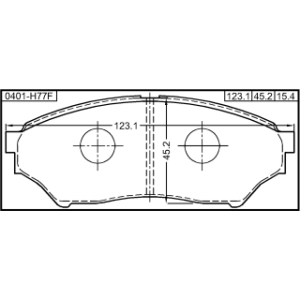 Kit de plaquettes de frein avant FEBEST 0401-H77F pour MITSUBISHI, NISSAN MN102615 FEBEST