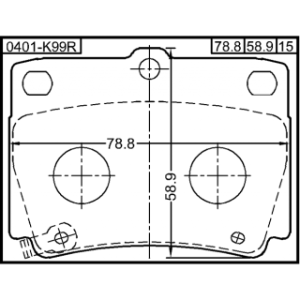 Kit de plaquettes de frein arrière FEBEST 0401-K99R pour MITSUBISHI 4605A783 FEBEST