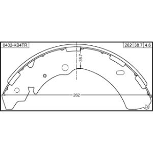 Kit de mâchoires de frein arrière - Kit FEBEST 0402-KB4TR pour MITSUBISHI, SUBARU 4600A106 FEBEST