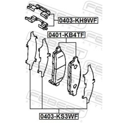 Jeu de plaquettes de frein FEBEST 0403-KS3WF pour MITSUBISHI OE 4605A197 FEBEST