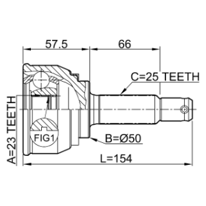 Joint homocinétique extérieur FEBEST 0410-011 pour MITSUBISHI, HYUNDAI MB297491 FEBEST