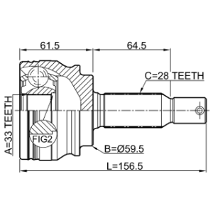 Joint homocinétique extérieur FEBEST 0410-GA pour MITSUBISHI ASX OE 3815A363 FEBEST