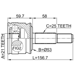 Joint homocinétique extérieur FEBEST 0410-Z36 pour MITSUBISHI COLT FEBEST