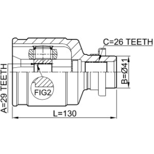 Joint homocinétique intérieur FEBEST 0411-CU204WD pour MITSUBISHI OUTLANDER FEBEST