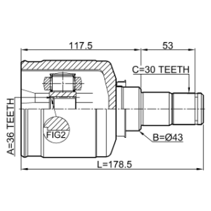 Joint homocinétique intérieur gauche FEBEST 0411-CW6LH pour MITSUBISHI ASX, OUTLANDER FEBEST