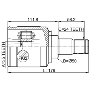 Joint homocinétique intérieur gauche FEBEST 0411-CY4ALH pour MITSUBISHI 3815A215 FEBEST
