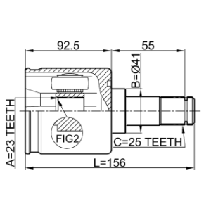 Joint homocinétique intérieur FEBEST 0411-DG pour MITSUBISHI CARISMA,SPACE FEBEST