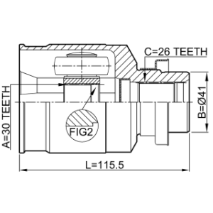Joint homocinétique intérieur droit FEBEST 0411-N94RH pour MITSUBISHI MN156654 FEBEST