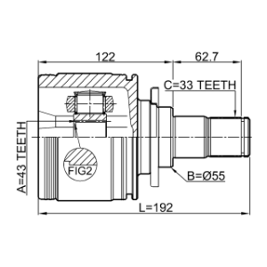 Joint homocinétique intérieur arrière FEBEST 0411-V97WLHR pour MITSUBISHI SHOGUN FEBEST