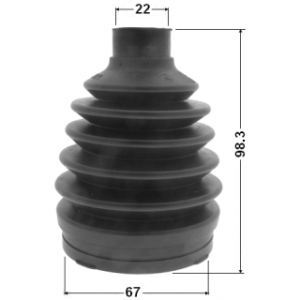 Outer CV Joint Boot Kit FEBEST 0417P-CWRR OE Ref 3715A032 FEBEST