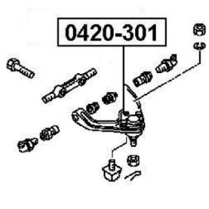 Rotule de bras supérieur avant FEBEST 0420-301 pour MITSUBISHI FEBEST