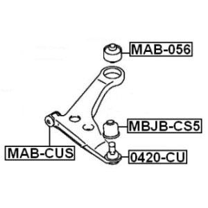 Rotule de bras inférieur avant FEBEST 0420-CU pour MITSUBISHI et plus encore... FEBEST