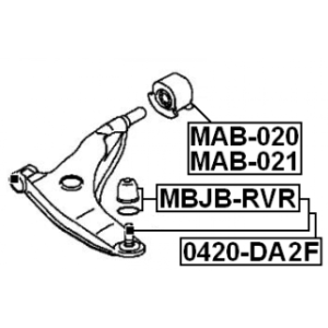Rotule de bras inférieur avant FEBEST 0420-DA2F pour HYUNDAI et plus encore... FEBEST