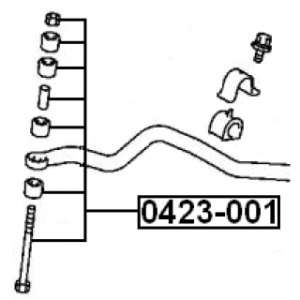 Biellette de barre stabilisatrice avant FEBEST 0423-001 pour MITSUBISHI 4056A161 FEBEST
