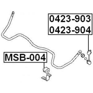 Biellette de barre stabilisatrice arrière droite FEBEST 0423-904 pour MITSUBISHI SHOGUN FEBEST