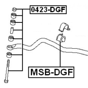 Biellette de barre stabilisatrice avant FEBEST 0423-DGF pour MITSUBISHI 4056A191 FEBEST
