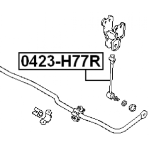 Biellette de barre stabilisatrice arrière FEBEST 0423-H77R pour MITSUBISHI SHOGUN FEBEST