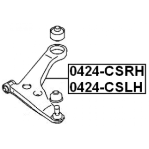 Bras de suspension avant gauche FEBEST 0424-CSLH pour MITSUBISHI 4013A255 FEBEST