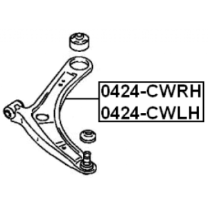 Bras de suspension avant gauche FEBEST 0424-CWLH pour MITSUBISHI et plus encore... FEBEST