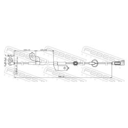Capteur de vitesse de roue ABS FEBEST 04606-004 pour MITSUBISHI OE 4670A032 FEBEST