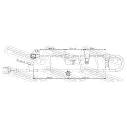 Capteur de vitesse de roue ABS FEBEST 04606-011 pour MITSUBISHI HUNTER, L200 FEBEST