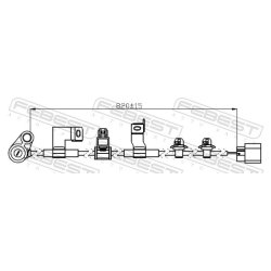 Capteur de vitesse de roue ABS FEBEST 04606-020 pour MITSUBISHI HUNTER, L200 FEBEST