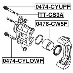 Axe de coulissement d'étrier avant FEBEST 0474-CYUPF pour MITSUBISHI 4605A225 FEBEST