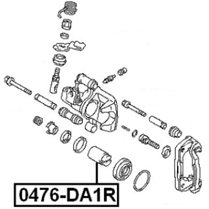 Piston d'étrier de frein arrière FEBEST avec mécanisme 0476-DA1R pour MITSUBISHI et plus encore... FEBEST