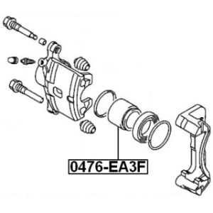 Piston d'étrier de frein avant FEBEST 0476-EA3F pour CHRYSLER et plus encore... FEBEST