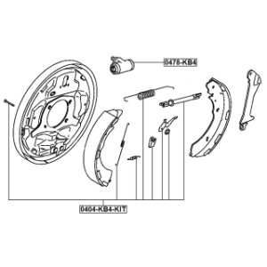 Cylindre de frein de roue arrière FEBEST 0478-KB4 pour MITSUBISHI 4610A009 FEBEST