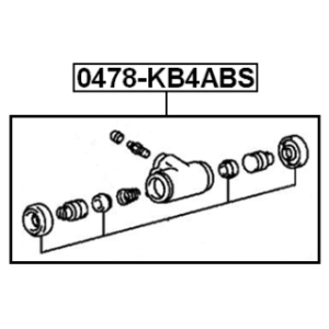 Cylindre de frein arrière FEBEST 0478-KB4ABS pour MITSUBISHI L200 FEBEST