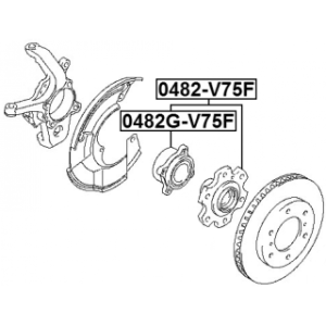 Moyeu de roue avant FEBEST 0482G-V75F pour MITSUBISHI SHOGUN, SHOGUN FEBEST