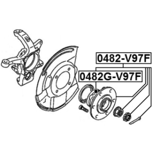Moyeu de roue avant FEBEST 0482G-V97F pour MITSUBISHI SHOGUN FEBEST