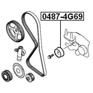 Poulie de tension de courroie de distribution FEBEST 0487-4G69 pour MITSUBISHI MN137247 FEBEST