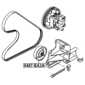 Poulie de tension FEBEST 0487-EA3A pour MITSUBISHI, CHRYSLER, DODGE MD362028 FEBEST