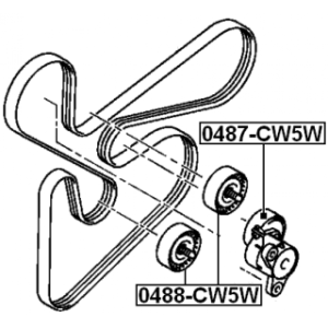 Poulie de renvoi FEBEST 0488-CW5W pour JEEP et plus encore... FEBEST