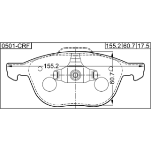 Kit de plaquettes de frein avant FEBEST 0501-CRF pour FORD, VOLVO, MAZDA 1223682 FEBEST