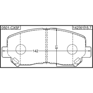Kit de plaquettes de frein avant FEBEST 0501-CX5F pour MAZDA, JEEP 68225170AB FEBEST