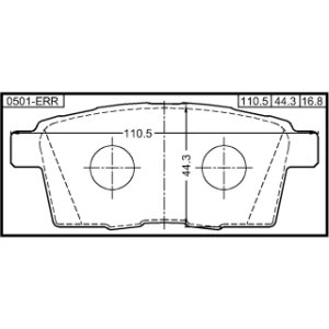 Kit de plaquettes de frein arrière FEBEST 0501-ERR pour MAZDA, FORD, LINCOLN 7T4Z-2200-A FEBEST