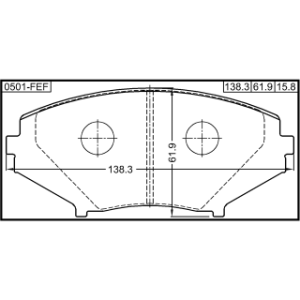 Kit de plaquettes de frein avant FEBEST 0501-FEF pour MAZDA RX-8 FEBEST