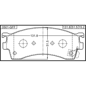 Kit de plaquettes de frein avant FEBEST 0501-GFF pour MAZDA BLYM-33-23Z FEBEST