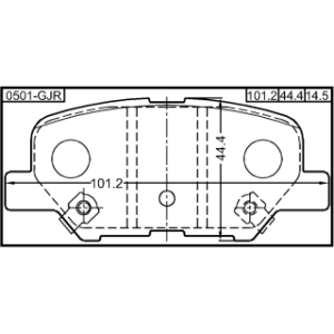 Kit de plaquettes de frein arrière FEBEST 0501-GJR pour MITSUBISHI, MAZDA, CITROEN, PEUGEOT FEBEST