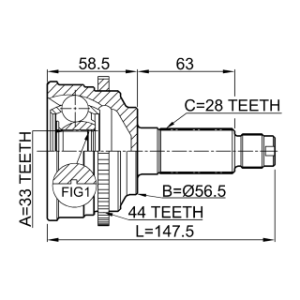 Joint homocinétique extérieur FEBEST 0510-M6A44 pour MAZDA 6 OE GD38-22-510 FEBEST
