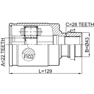 Joint homocinétique intérieur droit FEBEST 0511-BL16MTRH pour MAZDA 3 FEBEST