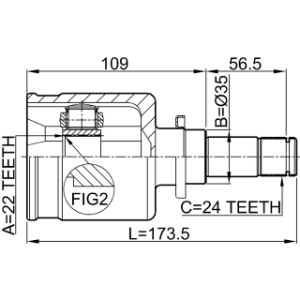 Joint homocinétique intérieur gauche FEBEST 0511-M316MTLH pour MAZDA 3 FEBEST