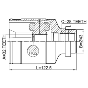 Joint homocinétique intérieur droit FEBEST 0511-MZ5RH pour MAZDA 5, MPV FEBEST